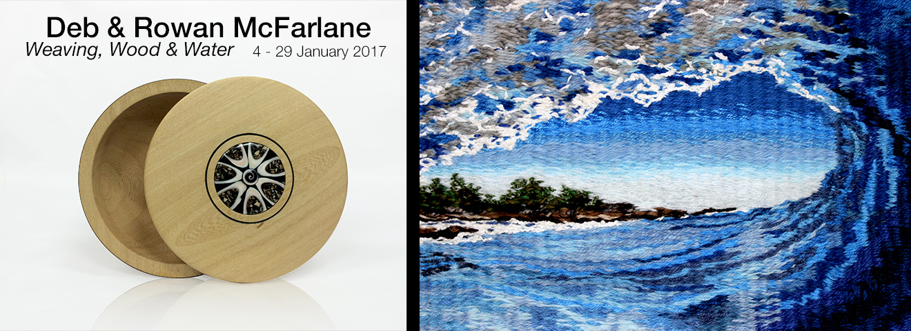 Rowan McFarlane  |  (left) Wood turned box, (right) Deb McFarlane  |  The Barrel